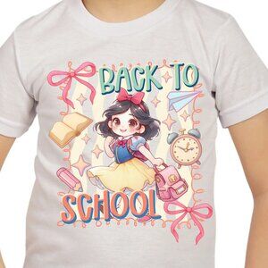 Princess Snow White Chibi Back to school Graphic T-shirt for kids